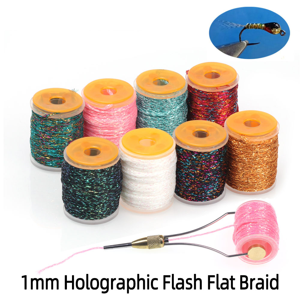 Fishing Equipment Bundle - 10 m/szpula 1mm holograficzny Flash płaski